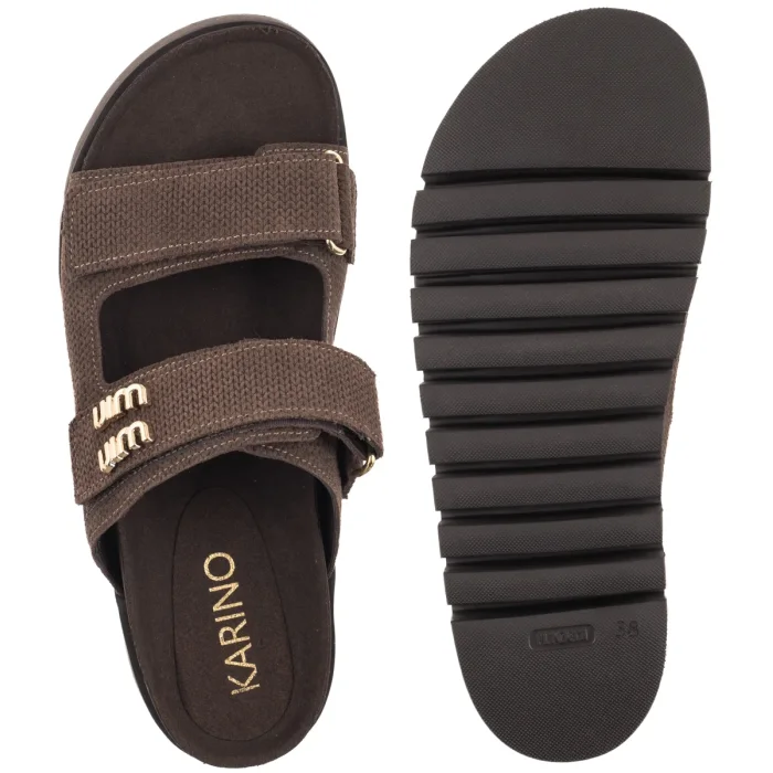 Klapki Karino Brązowe 6006/015-P – zdjęcie 5