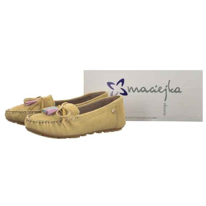 Mokasyny Maciejka Żółte PR767-07/00-1 – zdjęcie 6