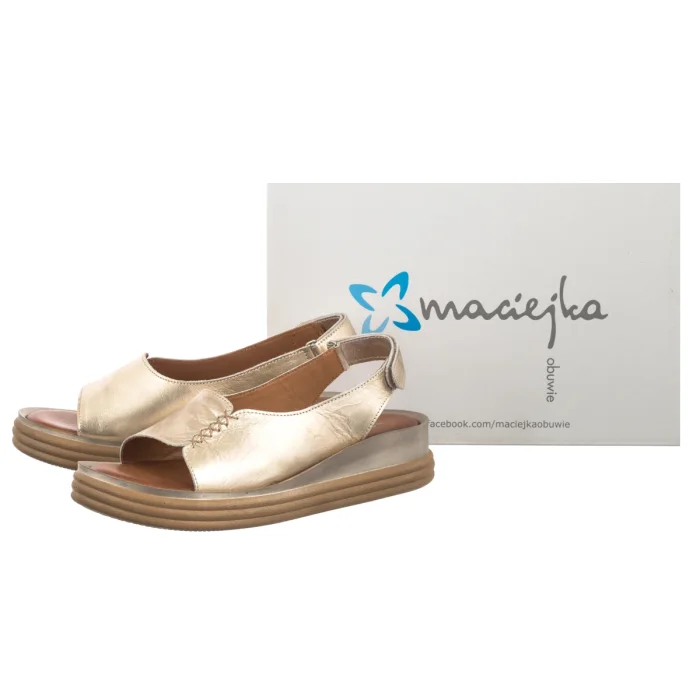Sandały Maciejka Złote L7631-25/00-1 – zdjęcie 6