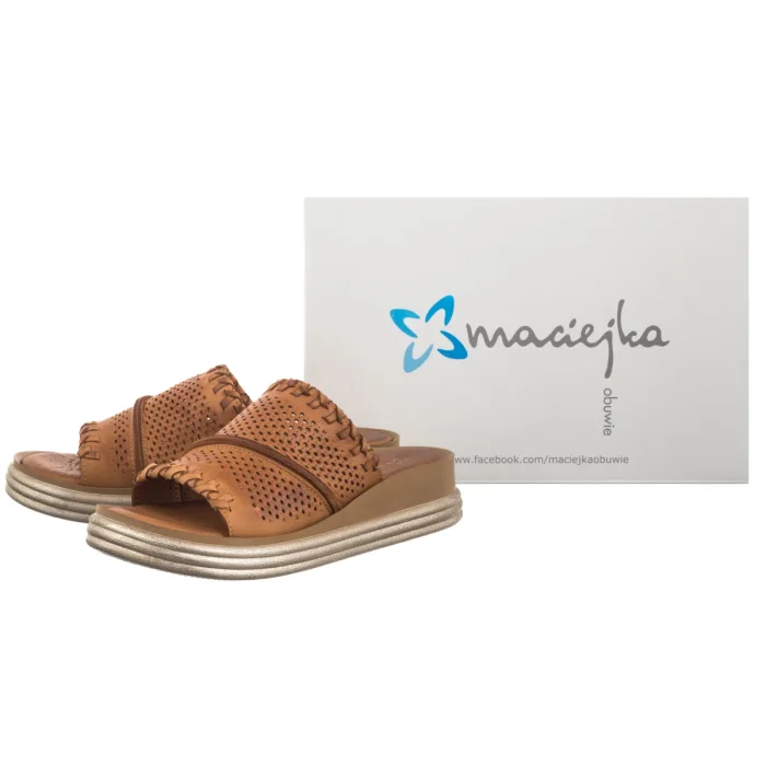 Klapki Maciejka Rude L7630-29/00-1 – zdjęcie 6