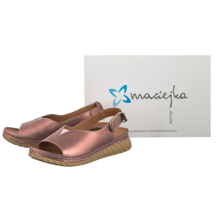 Sandały Maciejka Złote L7633-25/00-1 – zdjęcie 6