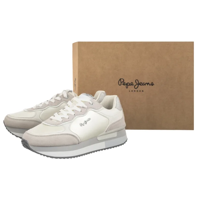 Sneakersy Pepe Jeans Rusper Shine White PLS60033 800 – zdjęcie 6