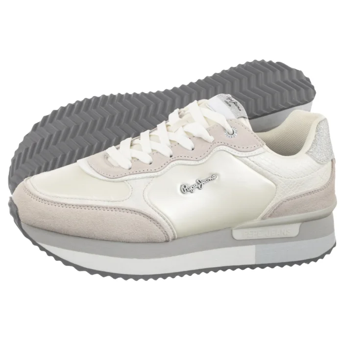 Sneakersy Pepe Jeans Rusper Shine White PLS60033 800 – zdjęcie 1