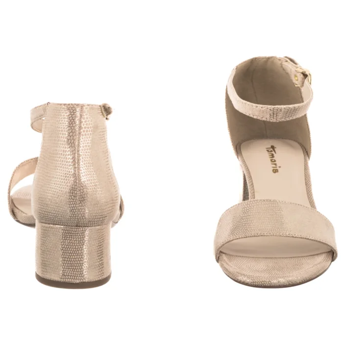 Sandały Tamaris Złote 1-28201-42 968 Lt.Gold Struct – zdjęcie 4