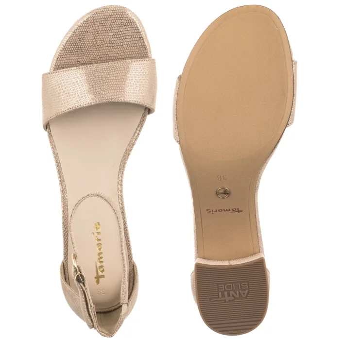 Sandały Tamaris Złote 1-28201-42 968 Lt.Gold Struct – zdjęcie 5