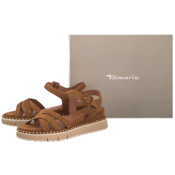 Sandały Tamaris Koniakowe 1-28269-46 305 Cognac – zdjęcie 6