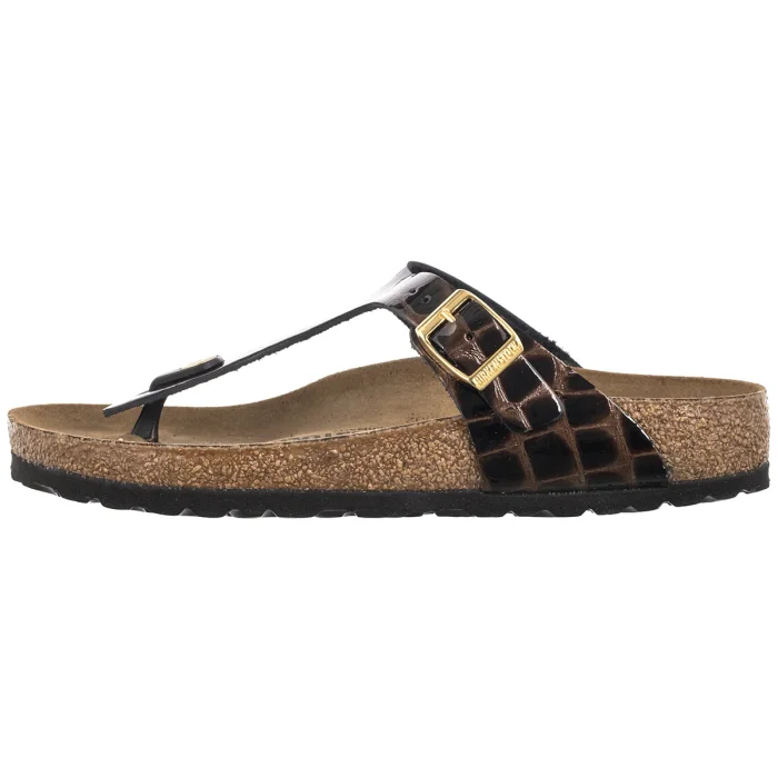 Japonki Birkenstock Gizeh BS Emboss Leather Black 1032863 – zdjęcie 2