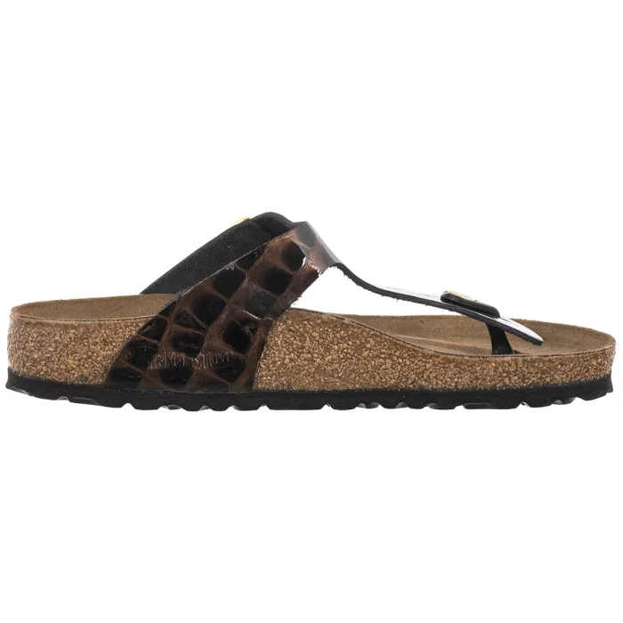 Japonki Birkenstock Gizeh BS Emboss Leather Black 1032863 – zdjęcie 3