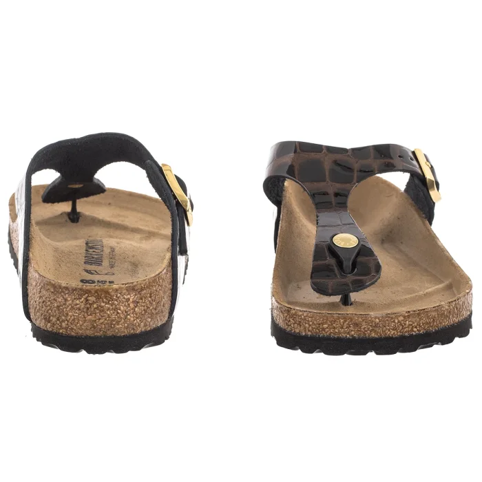 Japonki Birkenstock Gizeh BS Emboss Leather Black 1032863 – zdjęcie 4