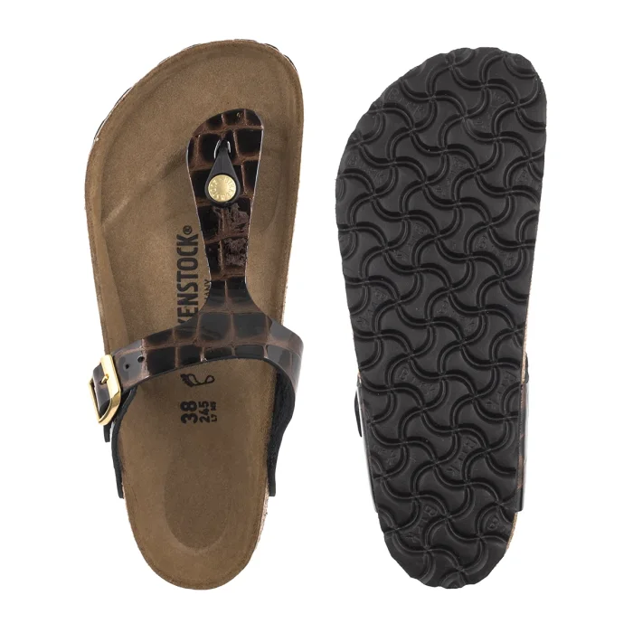 Japonki Birkenstock Gizeh BS Emboss Leather Black 1032863 – zdjęcie 5
