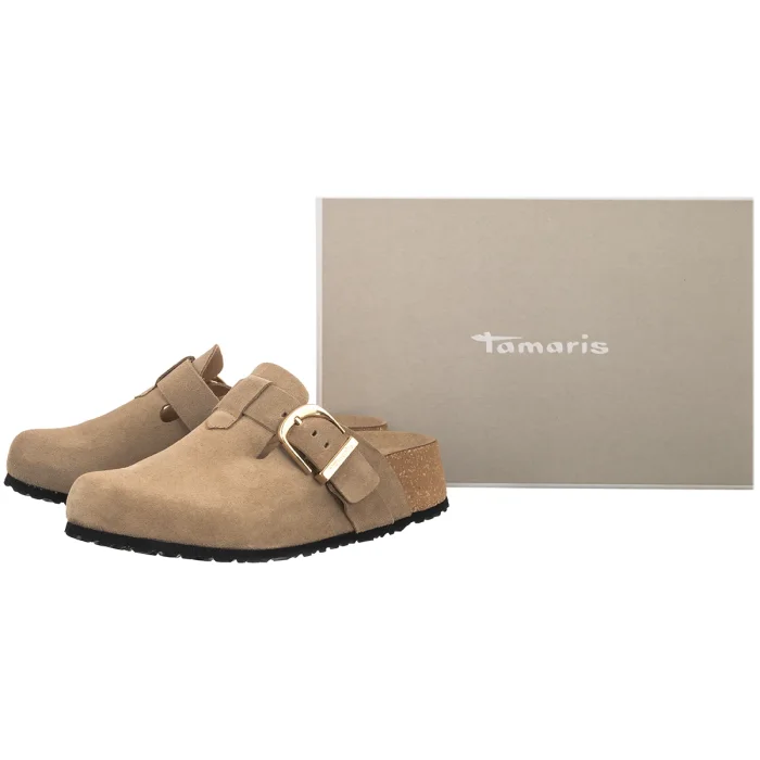 Klapki Tamaris Beżowe 1-27602-46 341 Taupe – zdjęcie 6