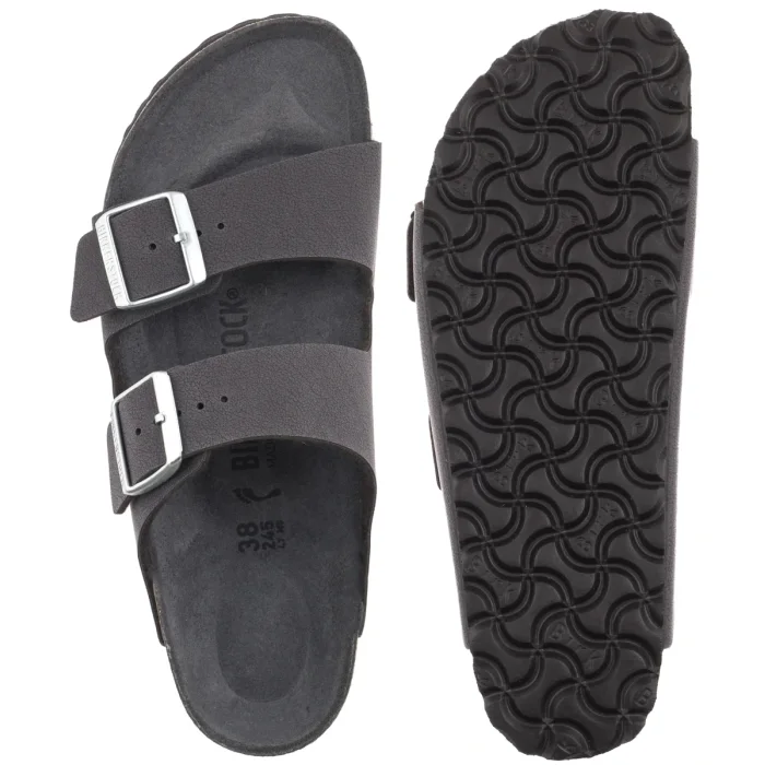Klapki Birkenstock Arizona BS Velvet Gray Eco Leather 1032829 – zdjęcie 5