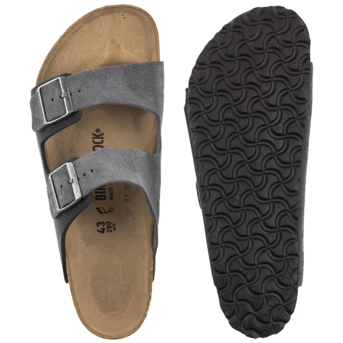 Klapki Birkenstock Arizona BS Charcoal Leather 1032435 – zdjęcie 5