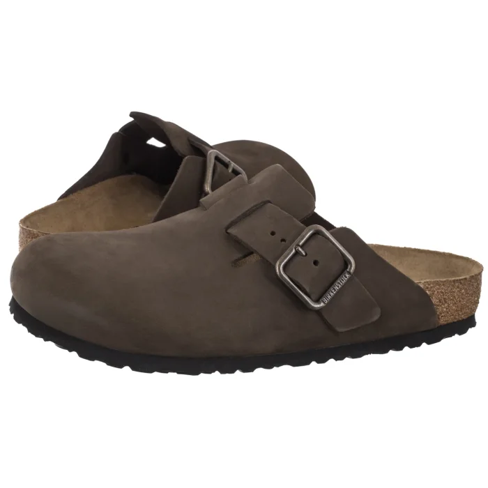 Klapki Birkenstock Boston Wire Buckle Mocca Leather 1032760 – zdjęcie 1