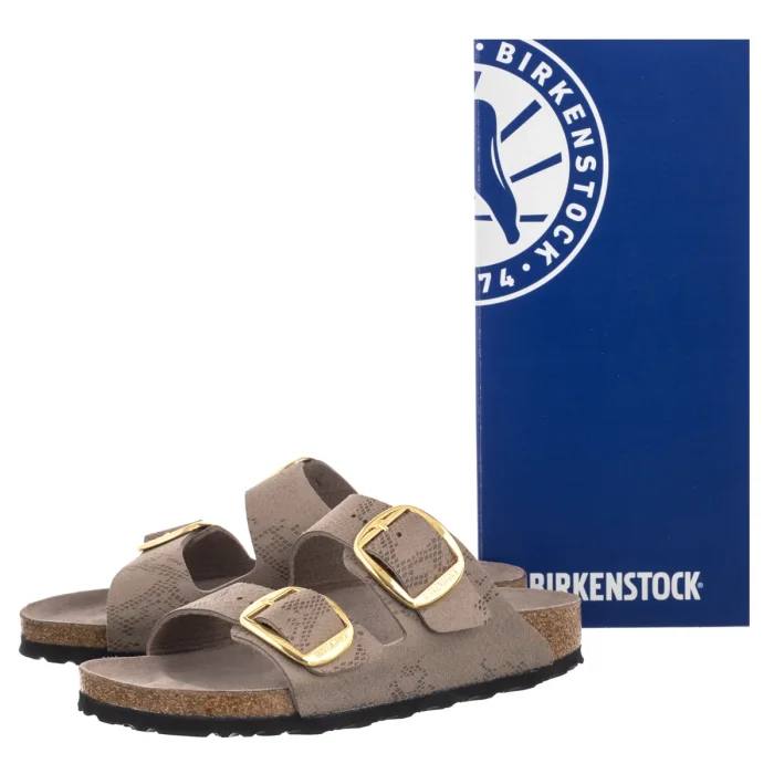 Klapki Birkenstock Arizona Big Buckle Python Gray Taupe Eco Leather 1032891 – zdjęcie 6