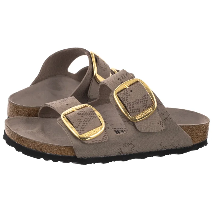 Klapki Birkenstock Arizona Big Buckle Python Gray Taupe Eco Leather 1032891 – zdjęcie 1