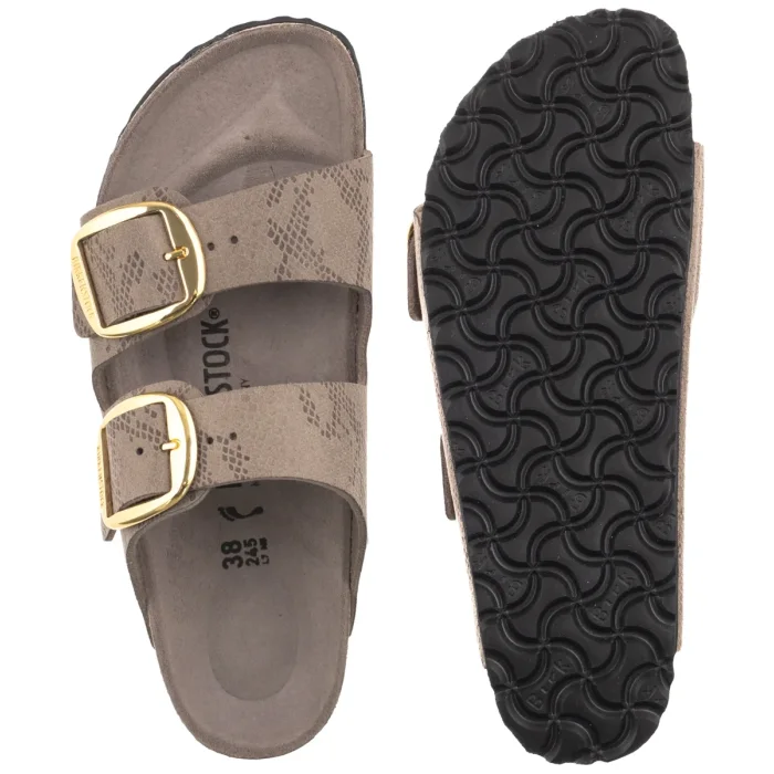 Klapki Birkenstock Arizona Big Buckle Python Gray Taupe Eco Leather 1032891 – zdjęcie 5