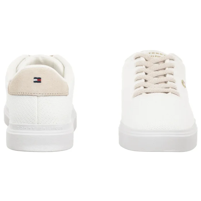 Sneakersy Tommy Hilfiger TH Feminine Cupsole Knit White/Soft Cream FW0FW09289 0LH – zdjęcie 4