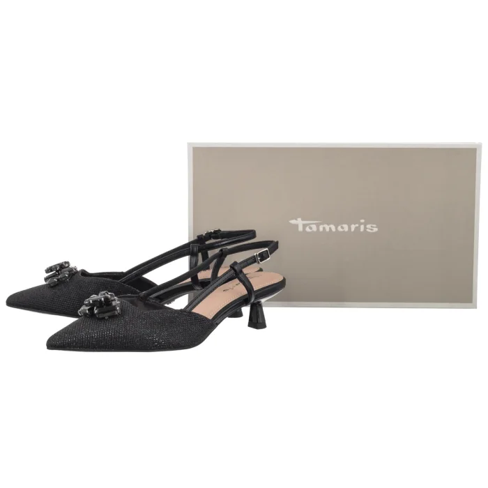Czółenka Tamaris Czarne 1-29512-46 043 Black Glam – zdjęcie 6