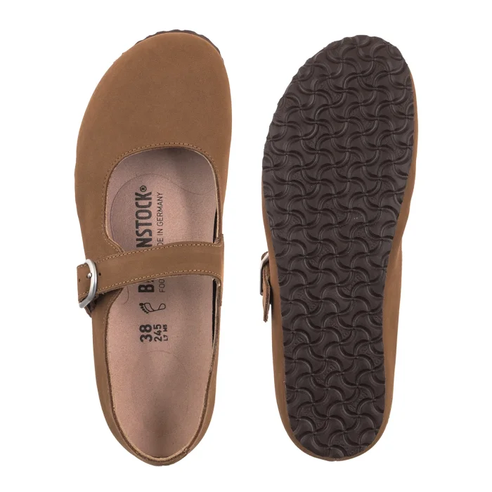 Baleriny Birkenstock Santa Clarita Dark Tea 1032676 Nubuck – zdjęcie 5