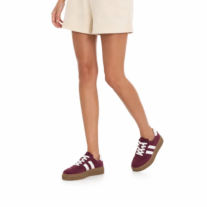 Sneakersy Filippo Bordowe DP6776/26 BG – zdjęcie 2