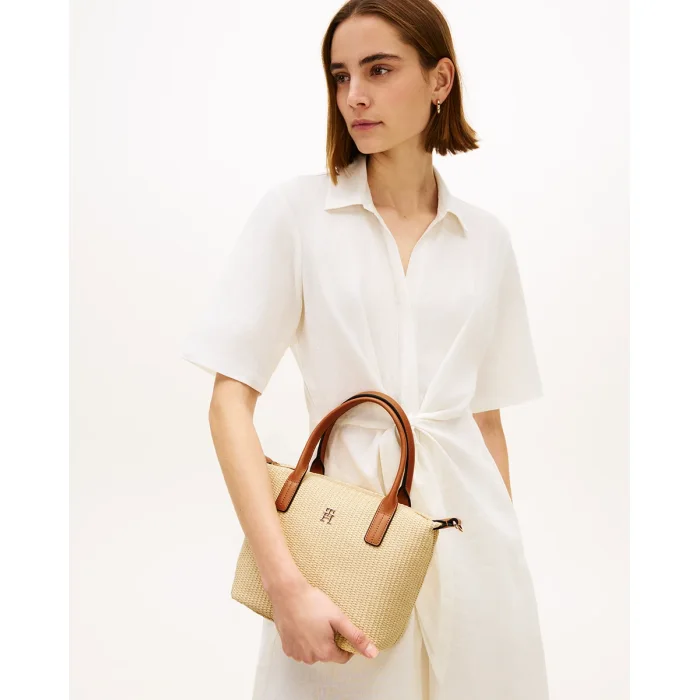 Torebka Tommy Hilfiger Popette Mini Tote Raffia AW0AW185230F4 – zdjęcie 2