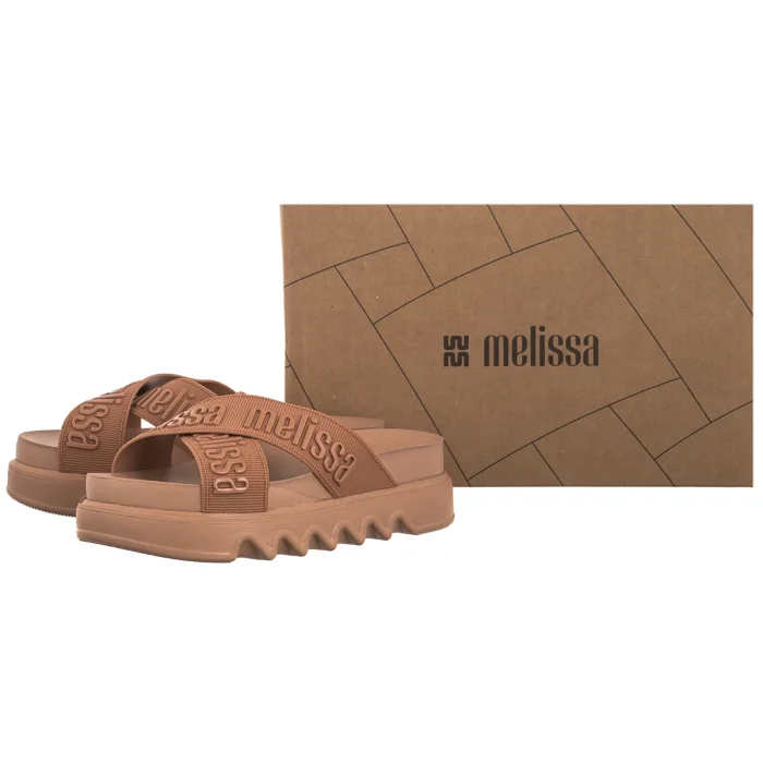 Klapki Melissa Cross M Lover Platform 37368/BU919 Brown/Brown – zdjęcie 6