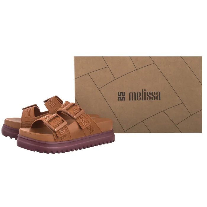 Klapki Melissa Cozy M Lover Platform 35977/BW409 Brown – zdjęcie 6
