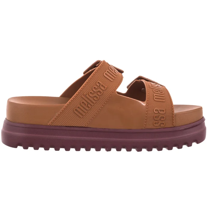 Klapki Melissa Cozy M Lover Platform 35977/BW409 Brown – zdjęcie 3