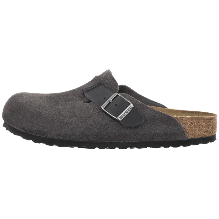 Klapki Birkenstock Boston BS Charcoal 1032471 Suede – zdjęcie 2
