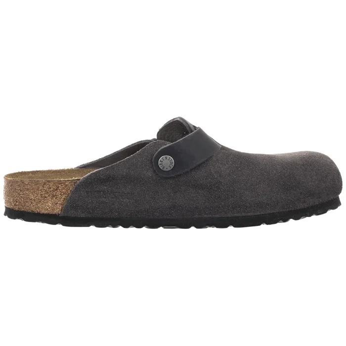 Klapki Birkenstock Boston BS Charcoal 1032471 Suede – zdjęcie 3