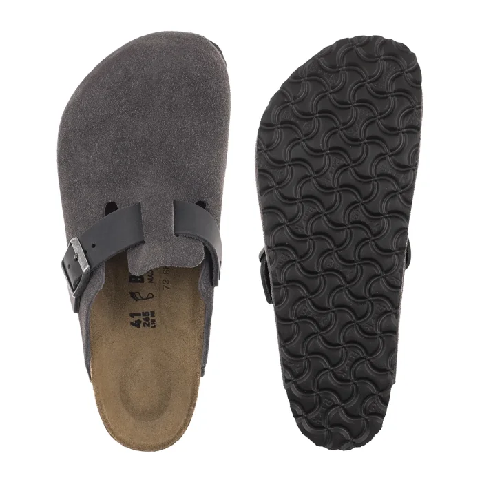 Klapki Birkenstock Boston BS Charcoal 1032471 Suede – zdjęcie 5