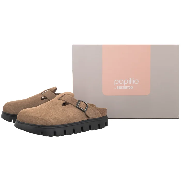 Klapki Papillio Boston Pap Chunky Gray Taupe 1033084 Suede – zdjęcie 6