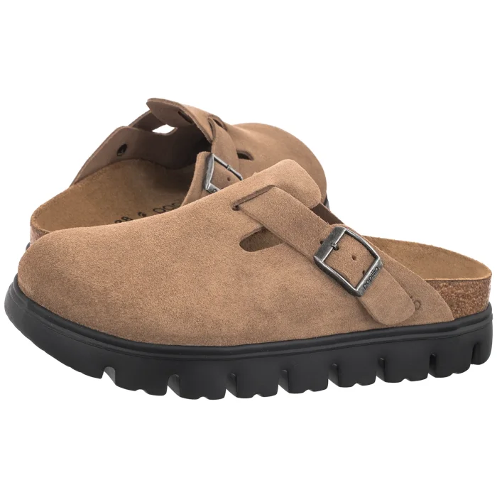 Klapki Papillio Boston Pap Chunky Gray Taupe 1033084 Suede – zdjęcie 1