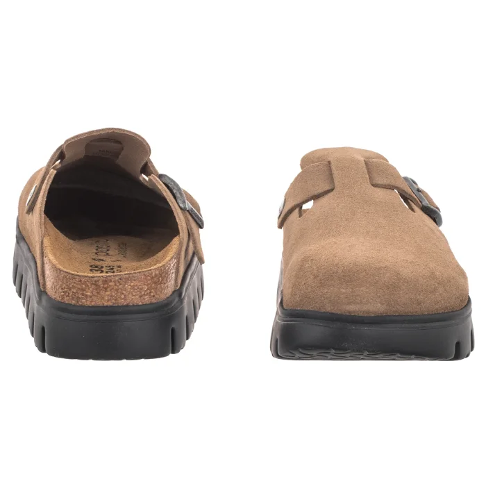 Klapki Papillio Boston Pap Chunky Gray Taupe 1033084 Suede – zdjęcie 4