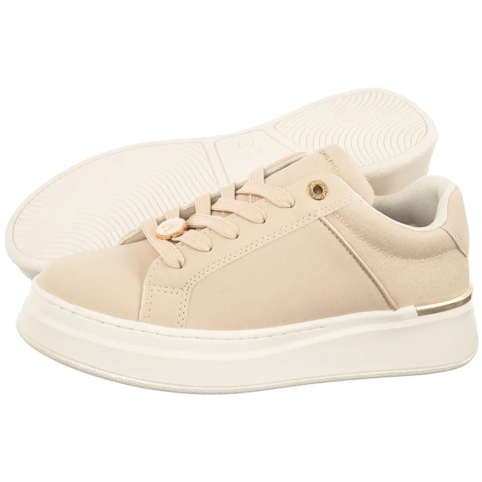 Sneakersy Tommy Hilfiger Low Cut Lace-Up Sneaker Milk T3A9-35094-1967 128 – zdjęcie 1