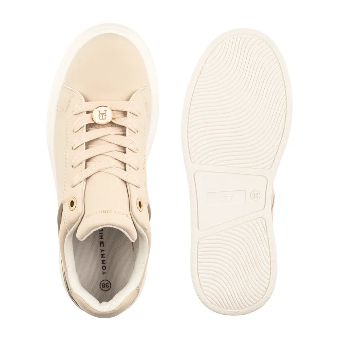 Sneakersy Tommy Hilfiger Low Cut Lace-Up Sneaker Milk T3A9-35094-1967 128 – zdjęcie 5