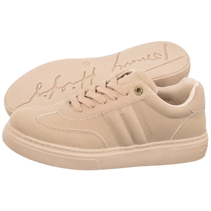 Sneakersy Tommy Hilfiger Low Cut Lace-Up Sneaker Nude T3A9-35086-0315 359 – zdjęcie 1