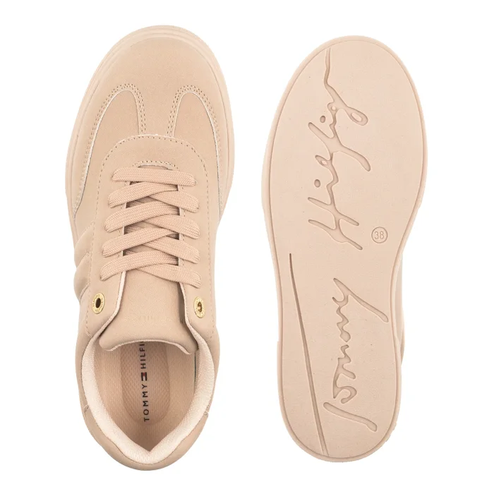 Sneakersy Tommy Hilfiger Low Cut Lace-Up Sneaker Nude T3A9-35086-0315 359 – zdjęcie 5
