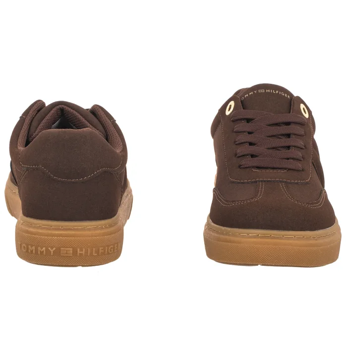 Sneakersy Tommy Hilfiger Low Cut Lace-Up Sneaker Dark Brown T3A9-35086-0315 525 – zdjęcie 4
