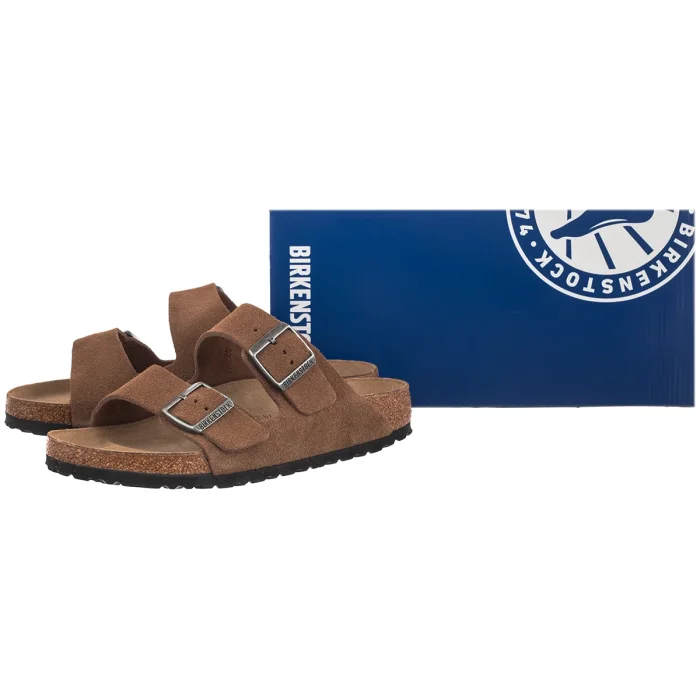 Klapki Birkenstock Arizona BS Dark Tea Suede Leather 1032678 – zdjęcie 6
