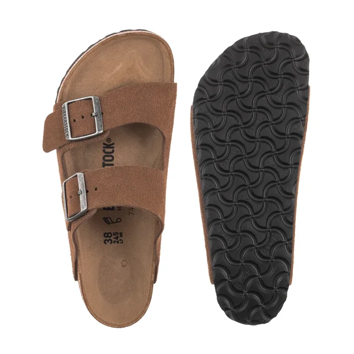 Klapki Birkenstock Arizona BS Dark Tea Suede Leather 1032678 – zdjęcie 5