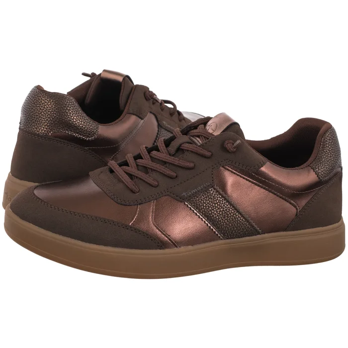 Półbuty Tamaris Złote 1-23747-47 351 Mocca Metall – zdjęcie 1