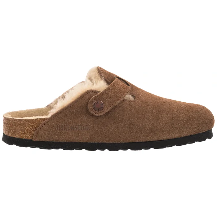 Klapki Birkenstock Boston VL/ Shearling Dark Tea 1032432 – zdjęcie 3