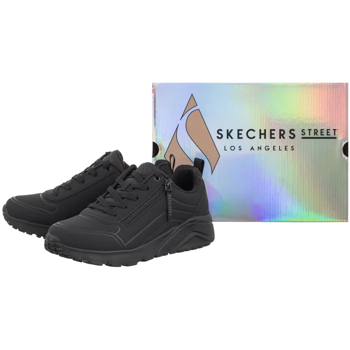 Sneakersy Skechers Uno Lite Easy Zip Black 310387L/BBK – zdjęcie 6