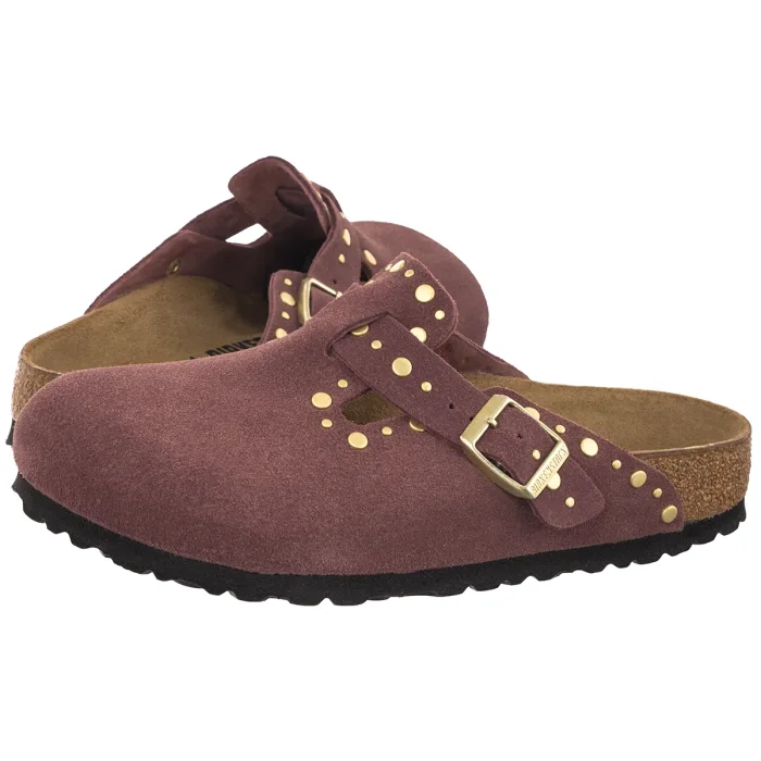 Klapki Birkenstock Boston Rivet Border Pepper Suede 1032897 – zdjęcie 1