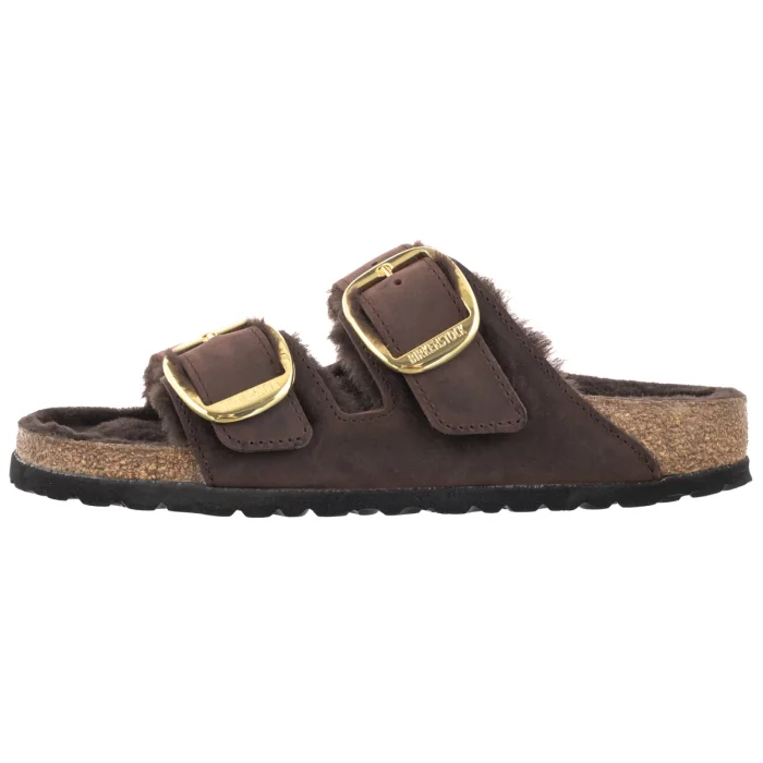 Klapki Birkenstock Arizona Big Buckle Shearling Habana Leather 1032982 – zdjęcie 2