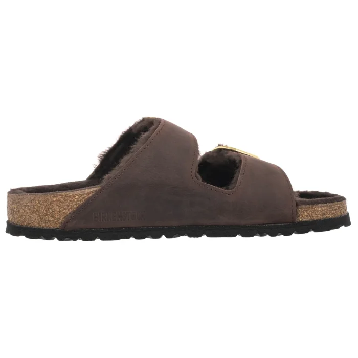Klapki Birkenstock Arizona Big Buckle Shearling Habana Leather 1032982 – zdjęcie 3