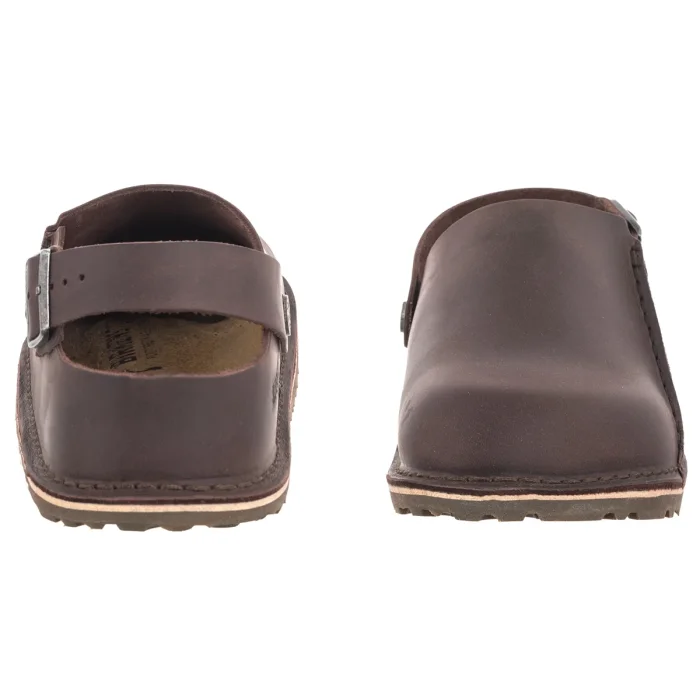 Kapcie Birkenstock Lutry Premium Wider Strap Habana Leather Oiled 1032551 – zdjęcie 4