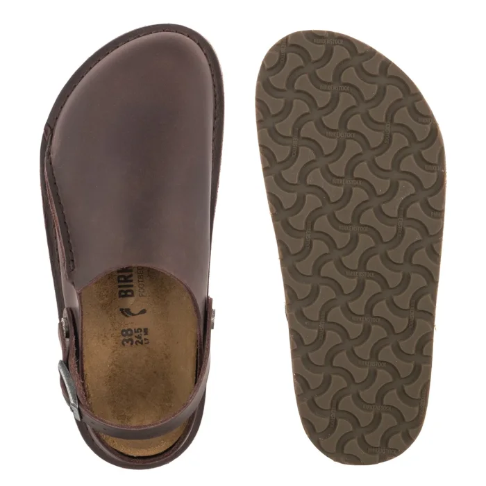 Kapcie Birkenstock Lutry Premium Wider Strap Habana Leather Oiled 1032551 – zdjęcie 5